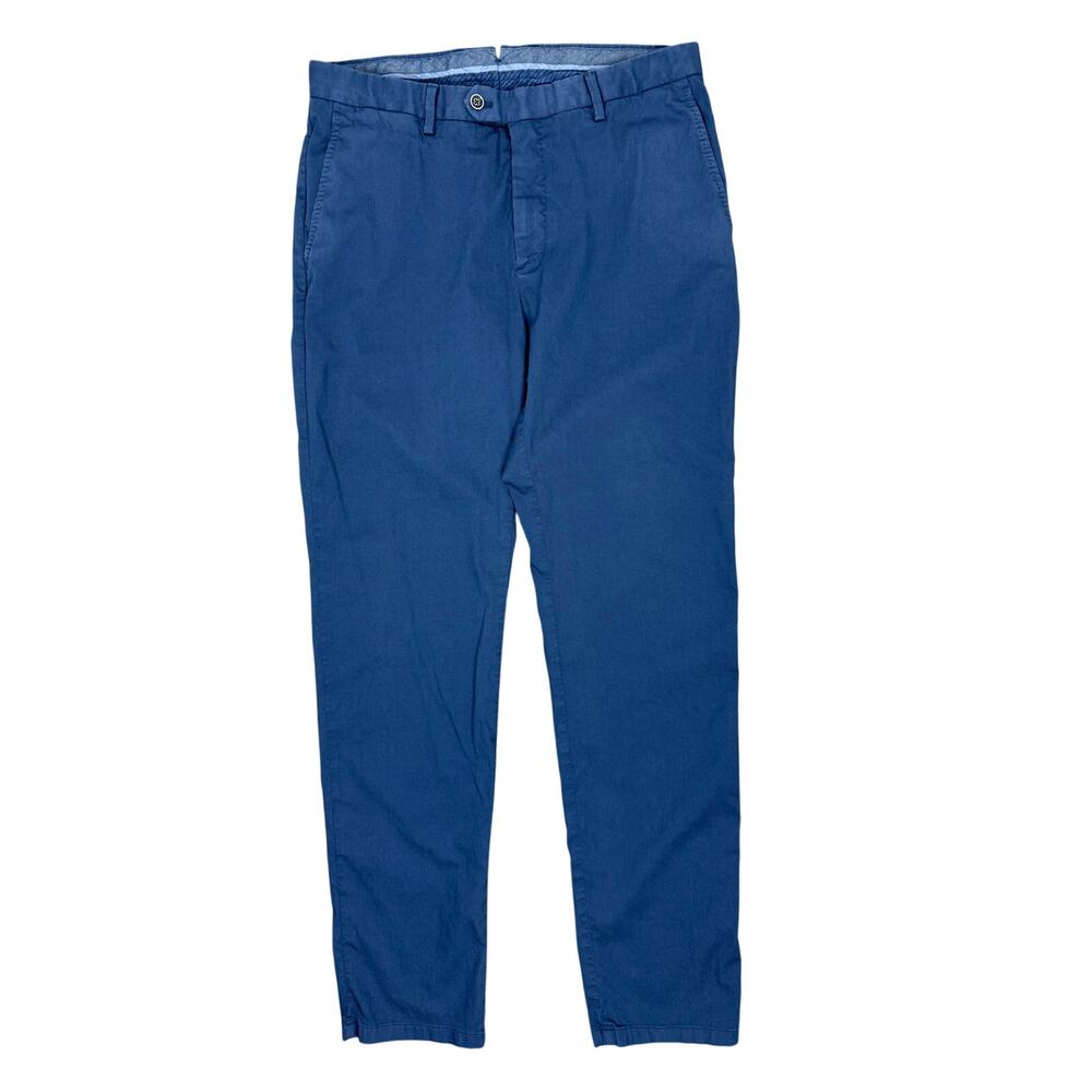 Peter Millar Collection Travis Men's Blue Stretch Chino Pants 34x32